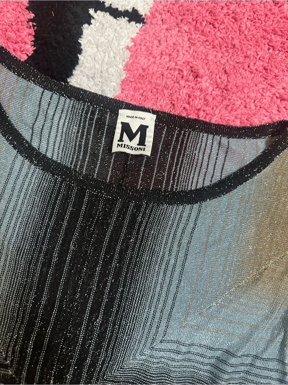 Missoni Ombre Geometric Knit Sheath Dress - Blue/Gray/Brown - Picture 3 of 4